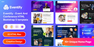 Eventify - Event Conference HTML Bootstrap 5 template