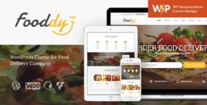 Fooddy 24/7 - Food Ordering Delivery WordPress Theme + Elementor + RTL