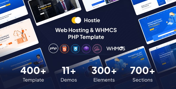 Hostie - Web Hosting WHMCS PHP Template