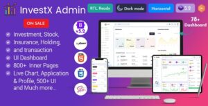 InvestX - Investment Portfolio Admin Dashboard Template