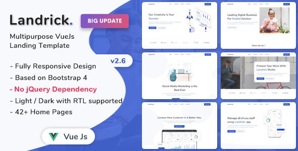 Landrick - VueJs Landing Page Template