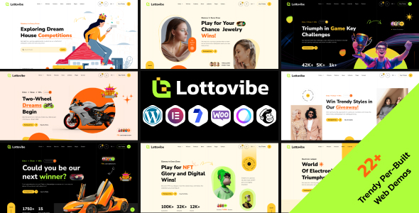 Lottovibe - Online Lotto Lottery Giveaways WordPress Theme