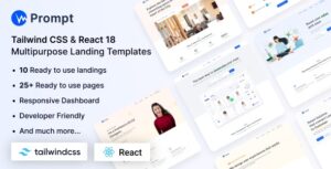 Prompt - Tailwind CSS React Multipurpose Landing Template