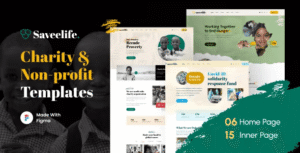 Saveelife - Nonprofit Charity Website Figma Templateß