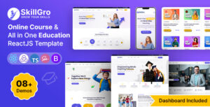 SkillGro - Online Courses Education React JS Template