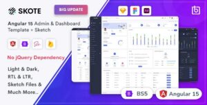 Skote - Angular 18 Admin Dashboard Template + Sketch