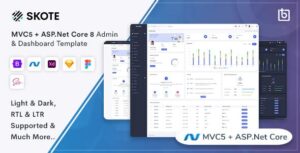 Skote - ASP.Net Core 8 MVC5 Admin Dashboard Template