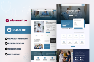 Soothe - Medical Healthcare Elementor Template Kit