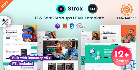 Strax - IT Services SaaS Software Startup Bootstrap 5 Template