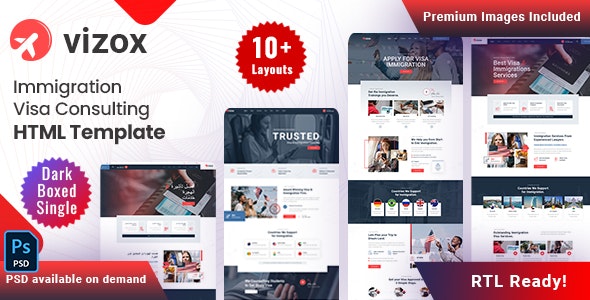 Vizox - Immigration Visa Consulting HTML