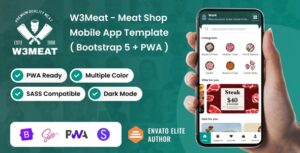 W3Meat - Meat Shop Butcher Bootstrap Mobile Template PWA