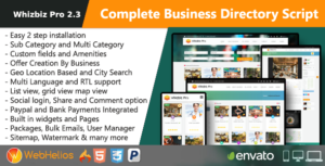Whizbiz Pro v2.3 – Simple Business Listing Directory Map Script