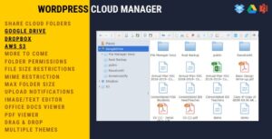 WordPress Cloud Manager | Dropbox - Google Drive - S3 Folder Sharing